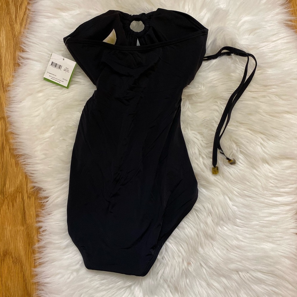 Kate Spade bandeau black one piece swimsuit sz S - Picture 6 of 6